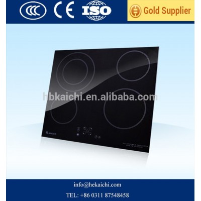 4 mm black crystal glass with silk screen factory price for induction cooker